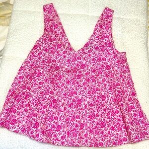 3/$20 GAP pink floral sleeveless top